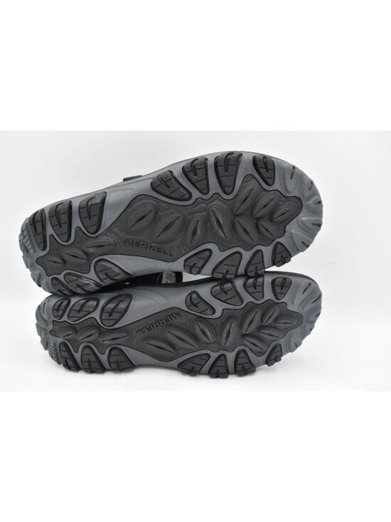 Merrell Men 11 Huntington Sport Convertible Black Leather Open Toe Sandals Shoes